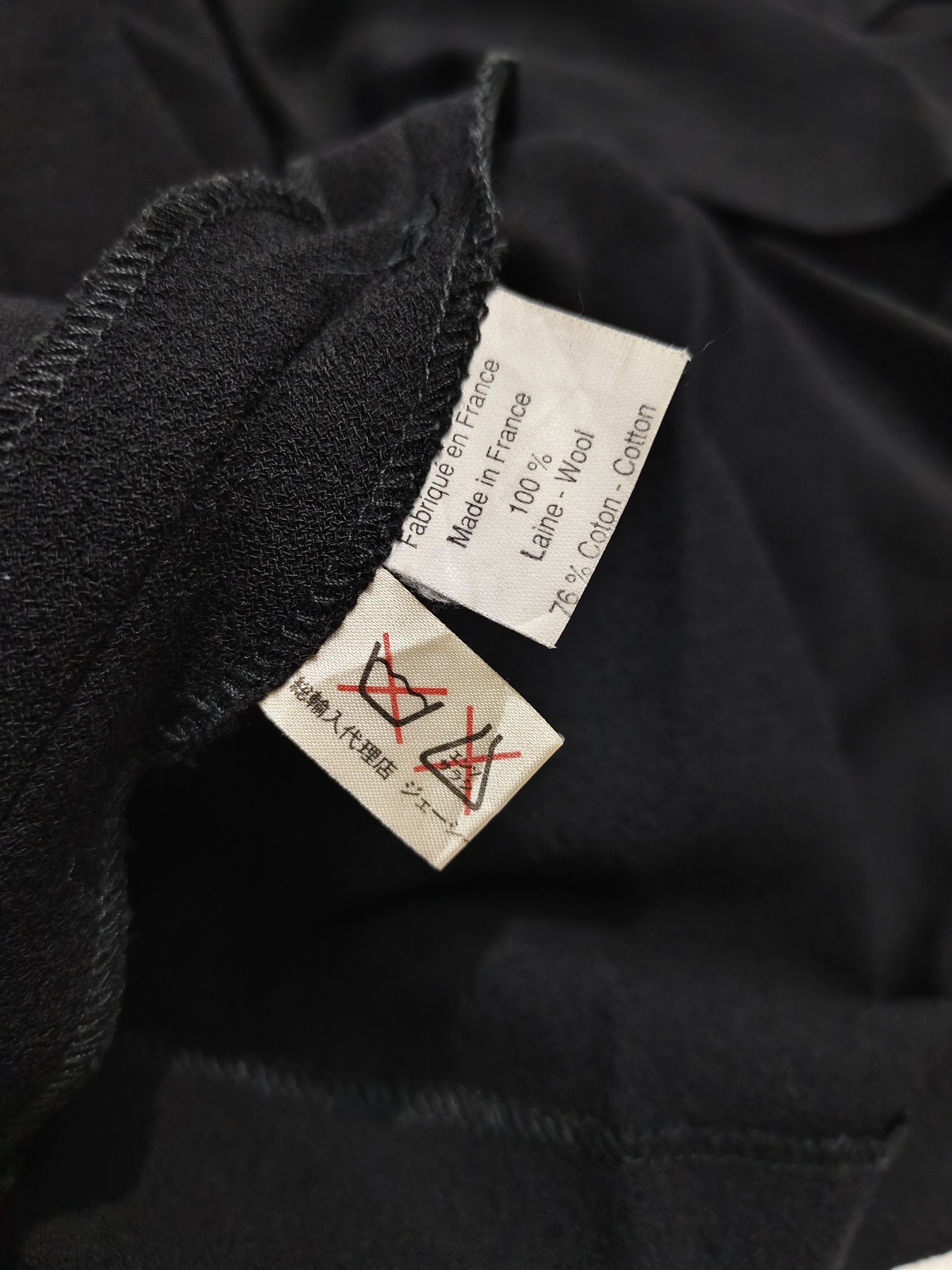 Celine 80s Celine- Archive Trompe L’Oeil Tailoring Wool Velvet Trim Size M / US 6-8 / IT 42-44 - 8 Thumbnail