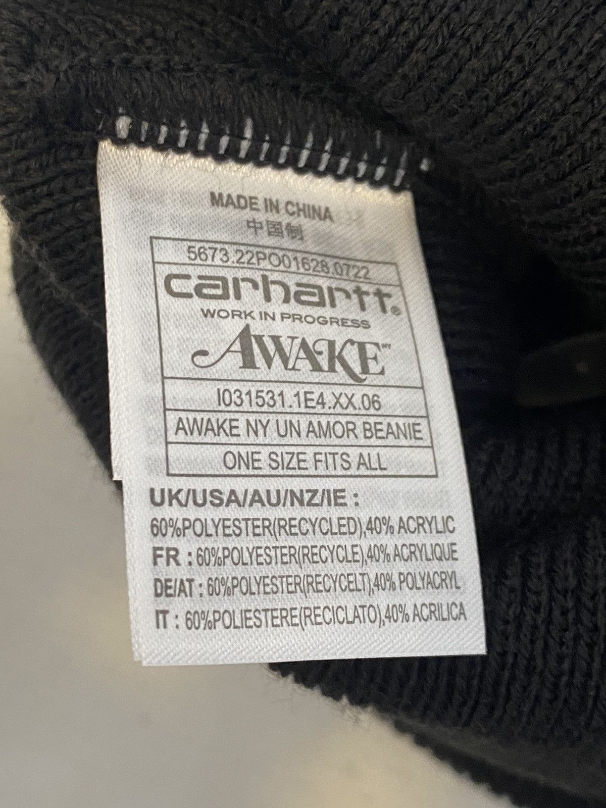 Carhartt Wip Carhartt Wip x Awake NY one size beanie new Size ONE SIZE - 5 Thumbnail