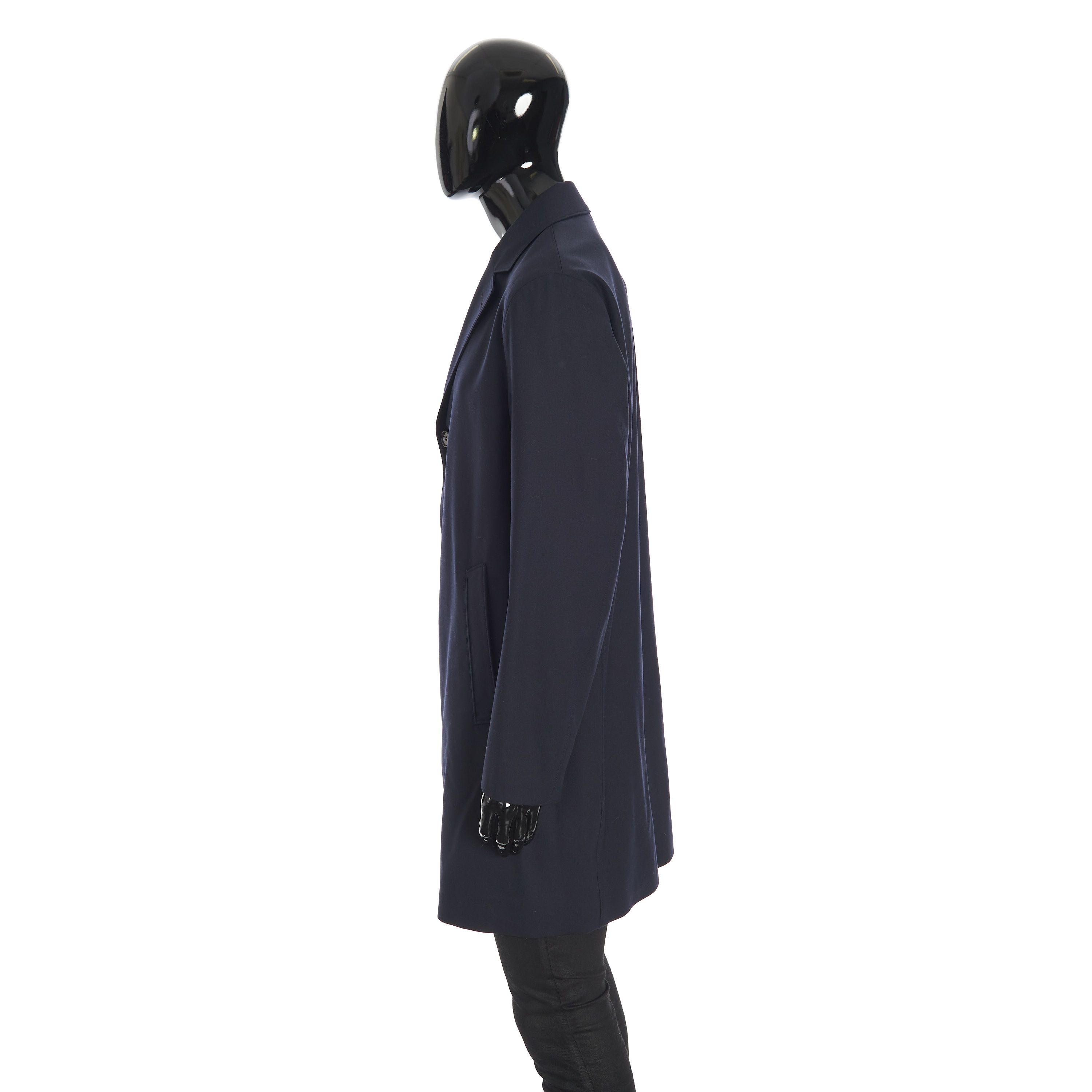 Loro Piana Wallaston Coat In Navy Blue Stretch Wool Size US S / EU 44-46 / 1 - 3 Thumbnail