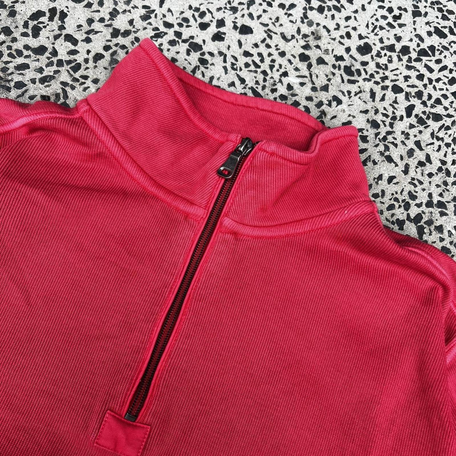 Gaziano & Girling Red Antique French Vintage Quarter Zip Sweatshirt 🏔️ Size S / US 4 / IT 40 - 3 Thumbnail