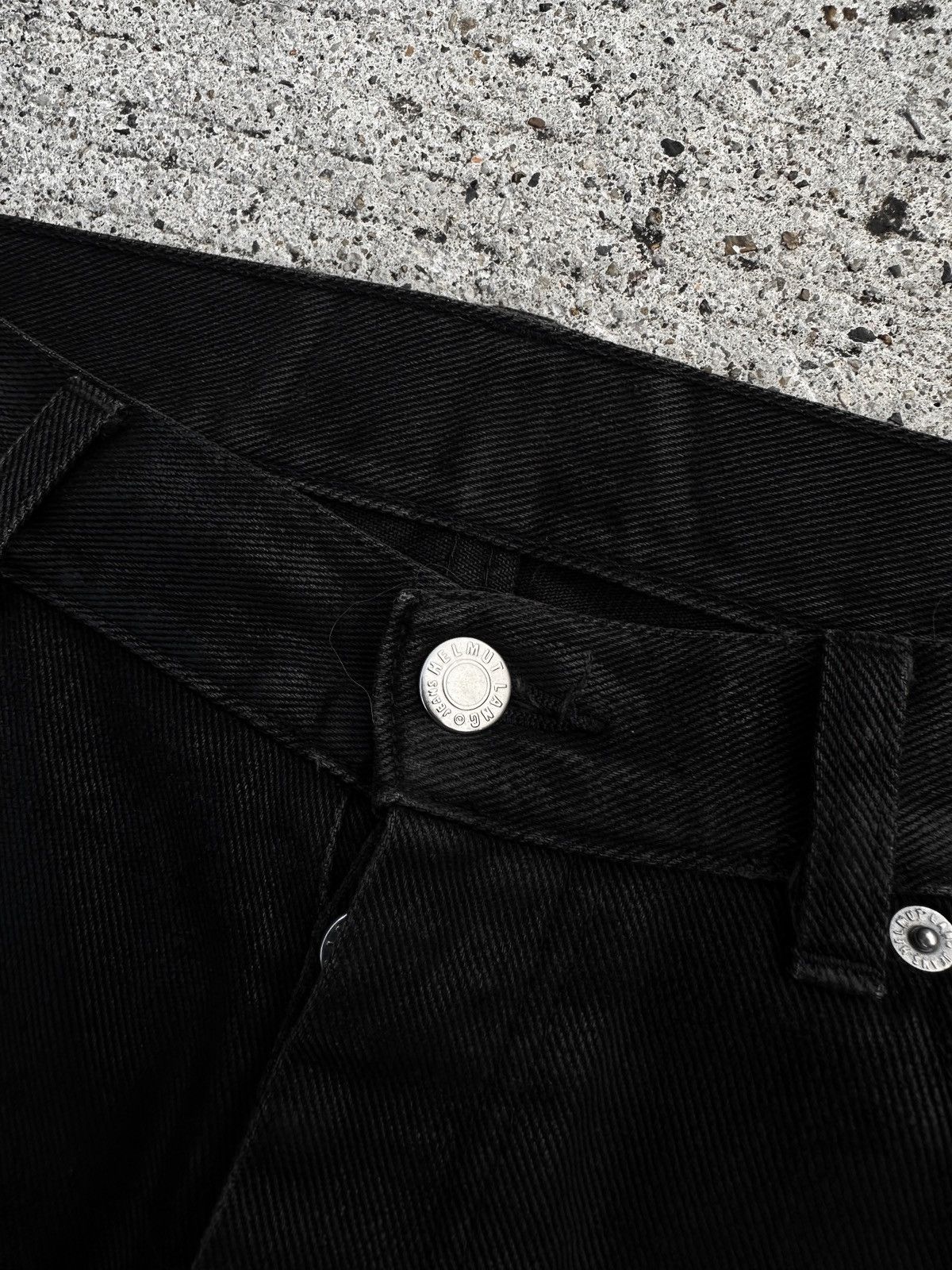Helmut Lang Helmut Lang 1999 Coated Black Waxed Denim Classic Cut Size US 31 - 9 Thumbnail