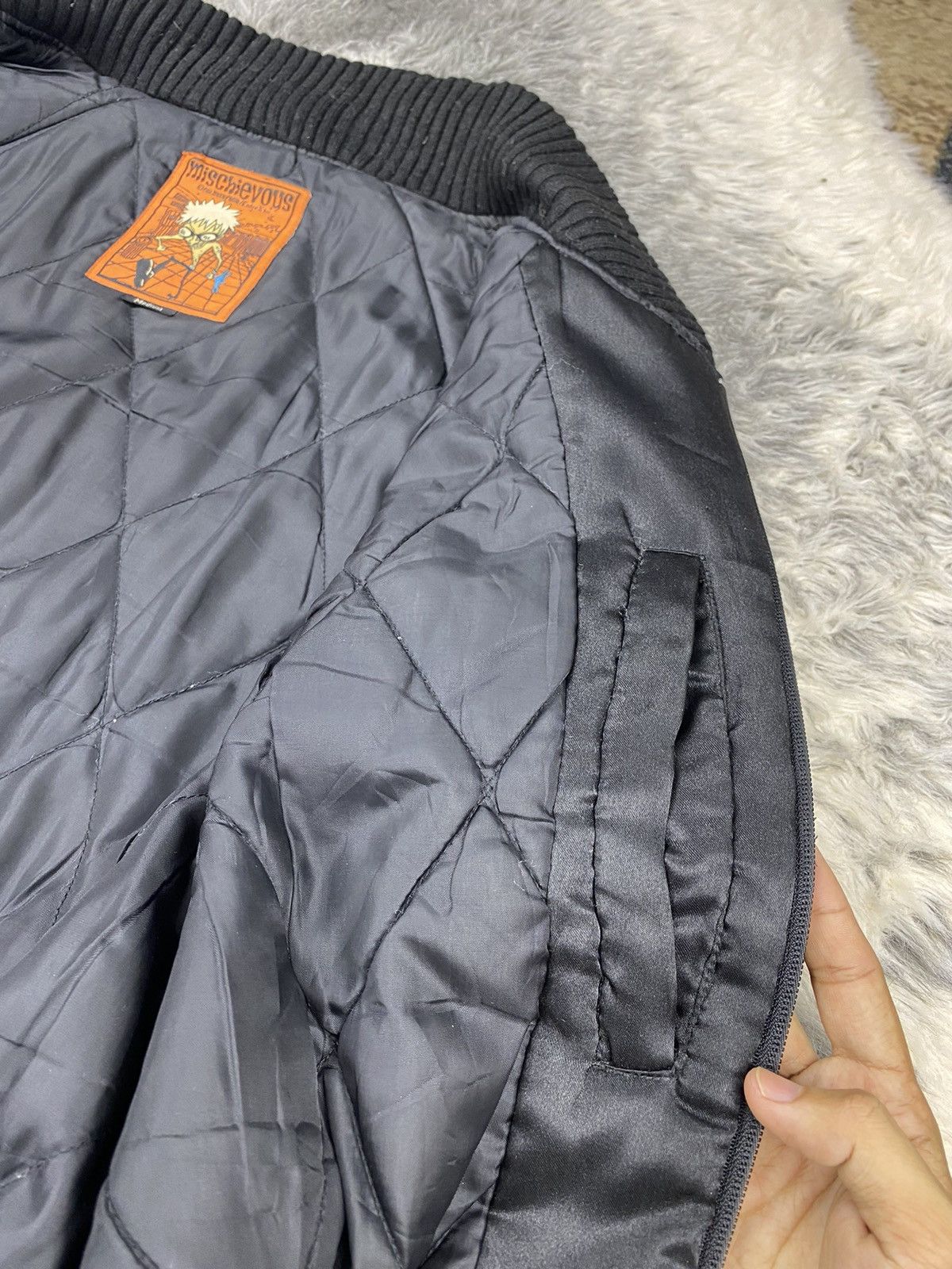 Japanese Brand × Seditionaries Mischievous Skunk Punk by Emi Nakayama Satin Quilted Bomber Size US M / EU 48-50 / 2 - 7 Thumbnail