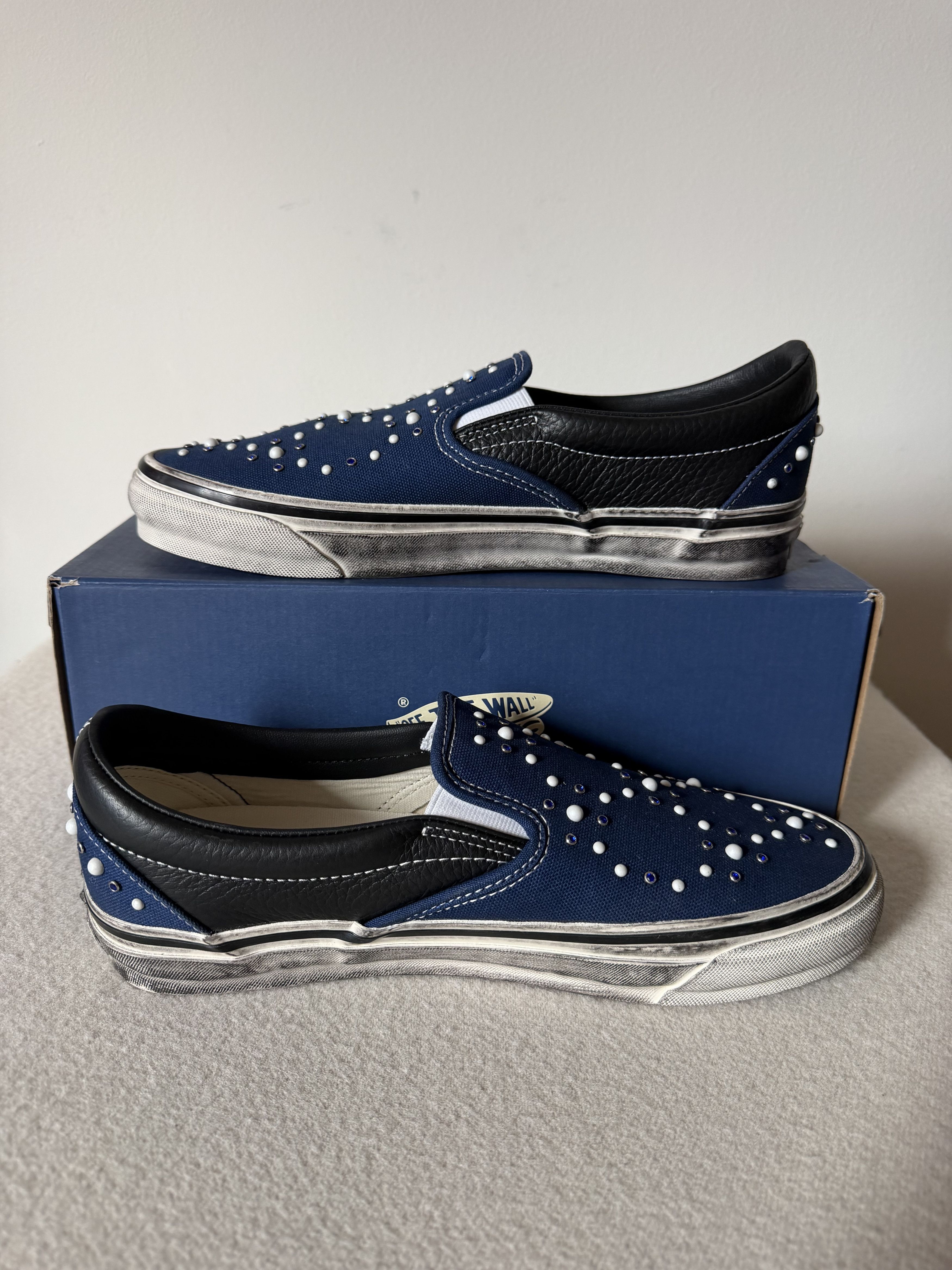 Vans Vans LX Classic Slip On 98 Pearlized in Indigo Blue Size US 9.5 / EU 42-43 - 3 Thumbnail