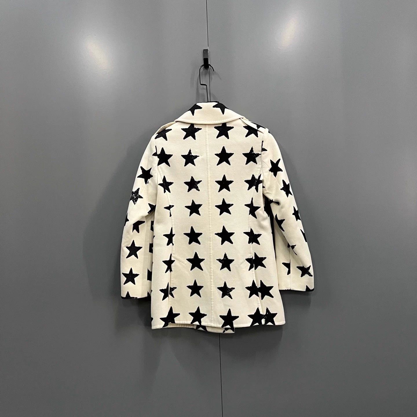 Max Mara MaxMara Star Print Double-Breasted 34 Coat 98 New Size XXS / US 00 / IT 34 - 2 Thumbnail