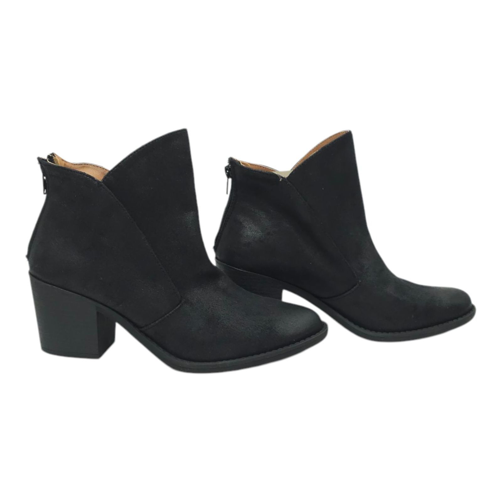 Other Qupid Ankle Boot Women Size 9 Chunky Block Heel Faux Suede Size US 9 / IT 39 - 12 Thumbnail