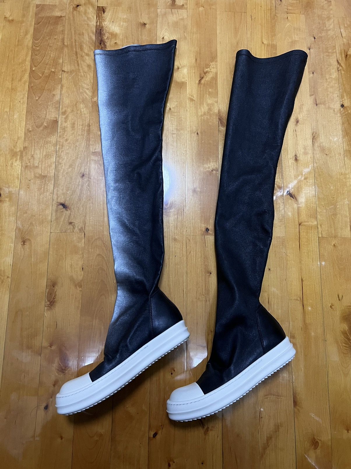 Rick Owens Rick owens mainline leather gradient thigh high stocking Size US 5 / IT 35 - 4 Thumbnail