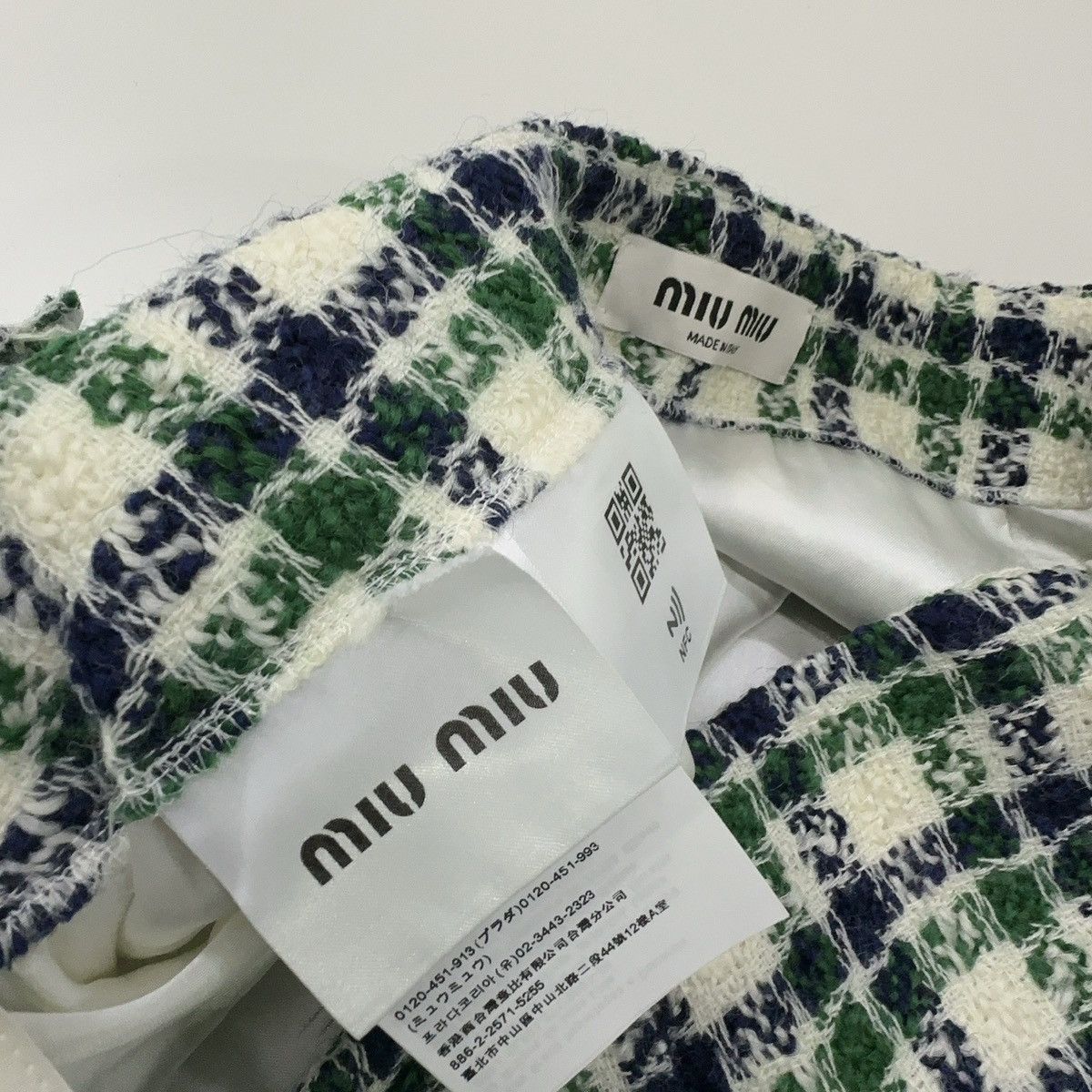 Miu Miu Miu Miu FW22 checked tweed miniskirt Size 25" / US 0 / IT 36 - 6 Thumbnail