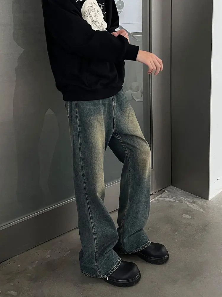 Japanese Brand × Jean Retro loose high street straight leg jeans Size US 32 / EU 48 - 2 Thumbnail
