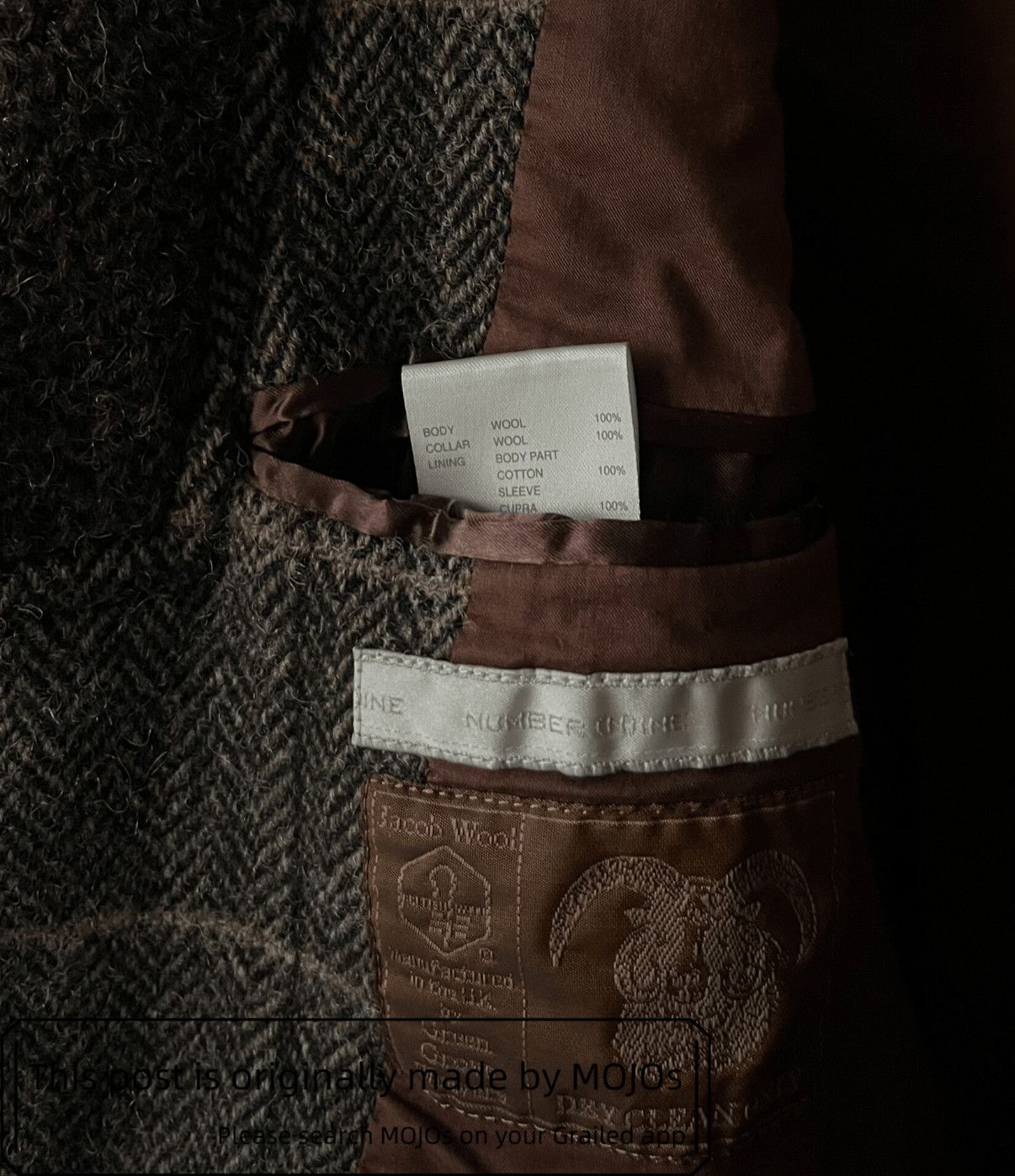 Number (N)ine Sz 2 Number Nine 02AW Patch Hunting Wool Coat mojos2515 Size US M / EU 48-50 / 2 - 5 Thumbnail