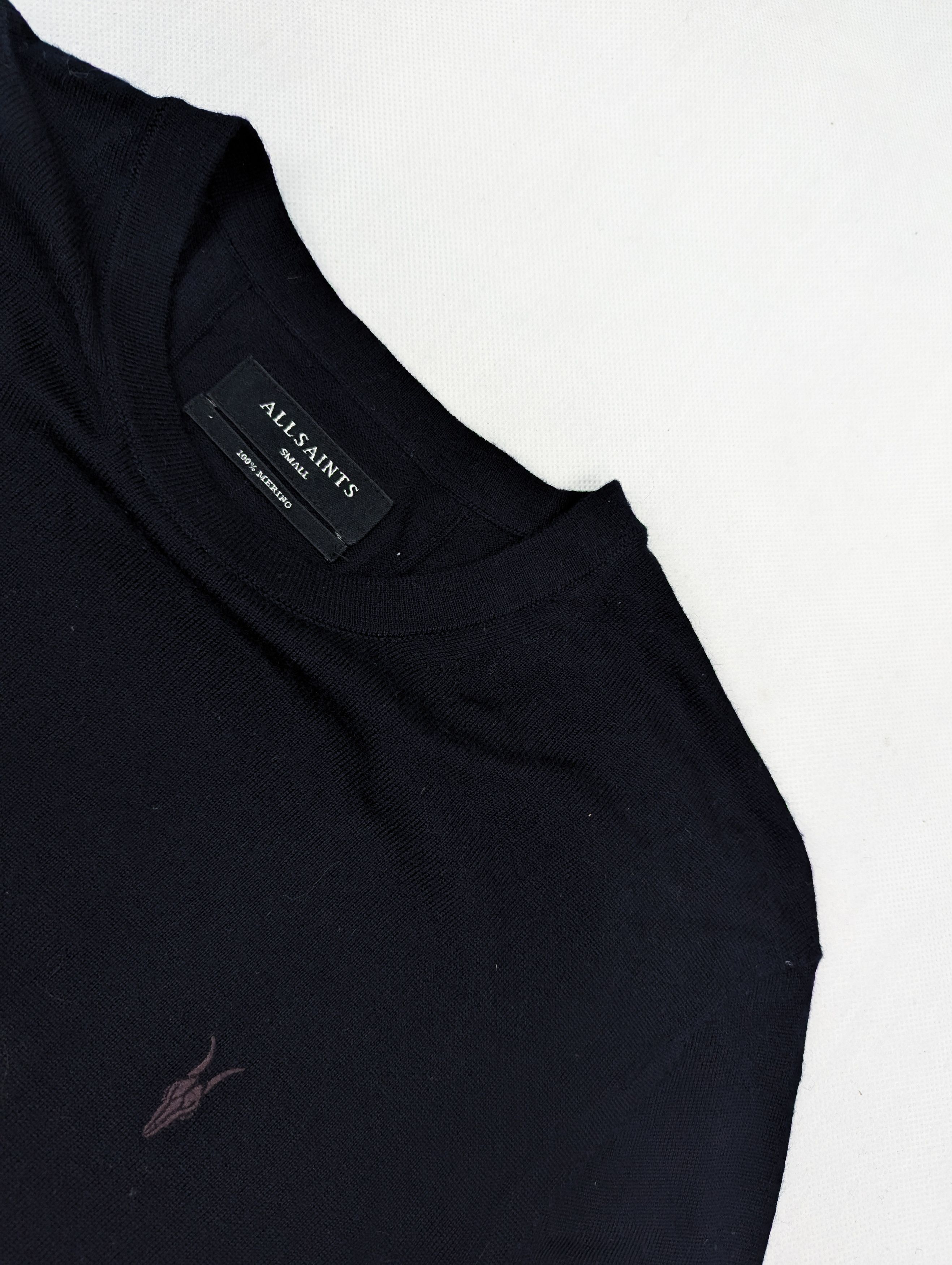Allsaints Allsaints navy 100% merino mode merino crew S Size US S / EU 44-46 / 1 - 2 Thumbnail