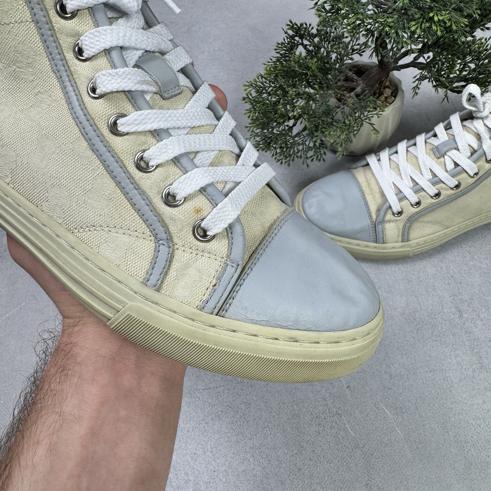 Gucci Gucci GG Monogram High Sneaker Size US 7 Grey Size US 7 / EU 40 - 5 Thumbnail