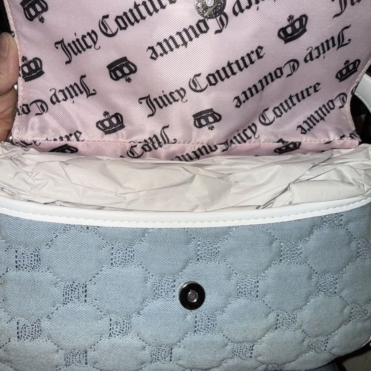 Juicy Couture Juicy Couture light wash denim Y2Cute Flap crossbodyhand bag Size ONE SIZE - 7 Thumbnail