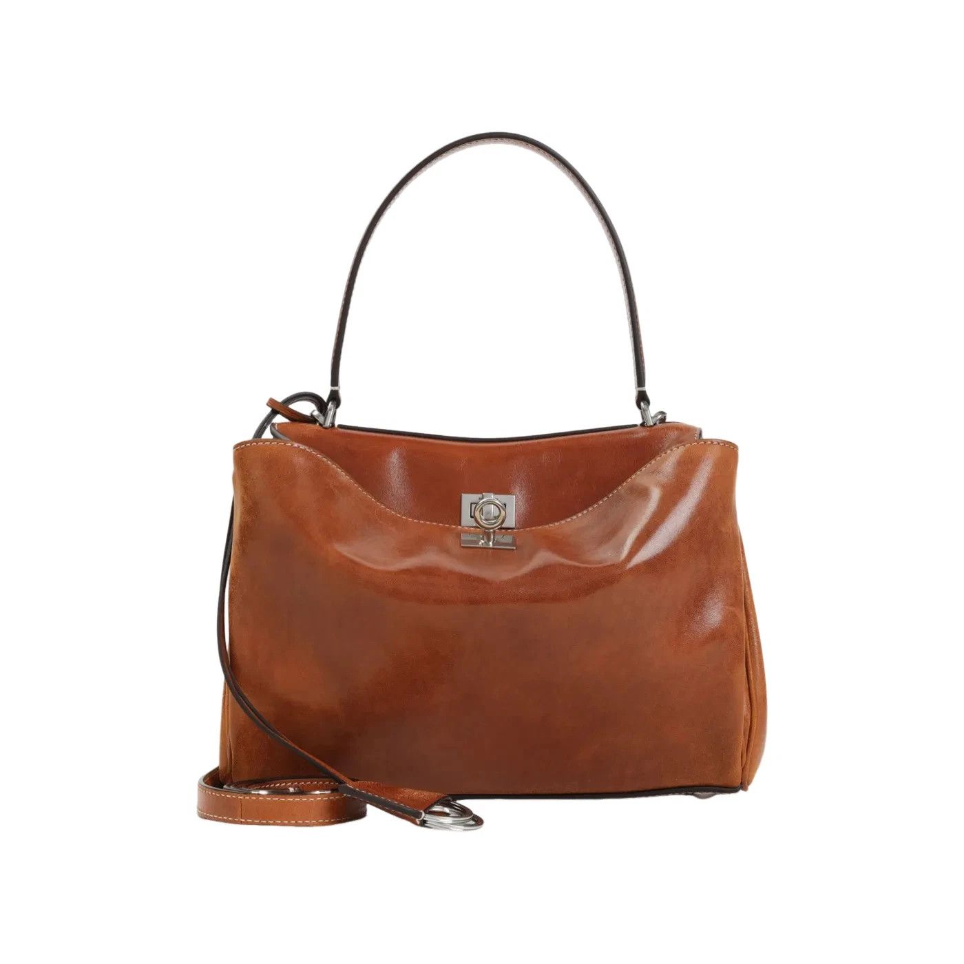 BALENCIAGA Rodeo Small Tan Cowboy Shoulder Bag