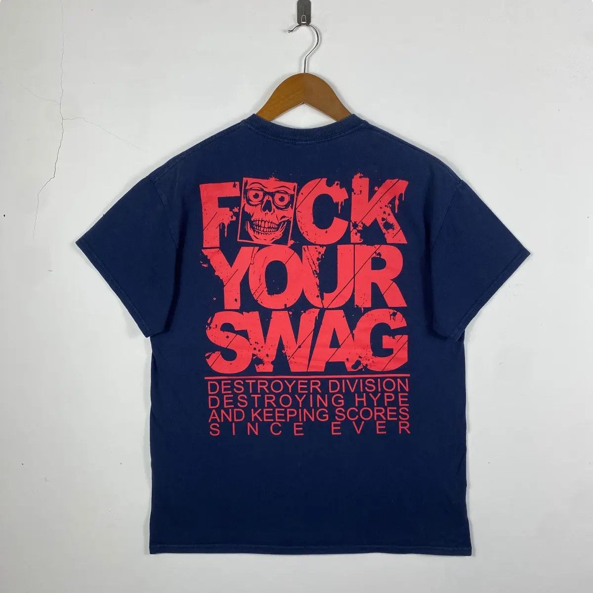 Other Vintage 00's JUNKCULT F*ck Your Swag Graphic Faded Tee Shirt Size US M / EU 48-50 / 2 - 4 Thumbnail