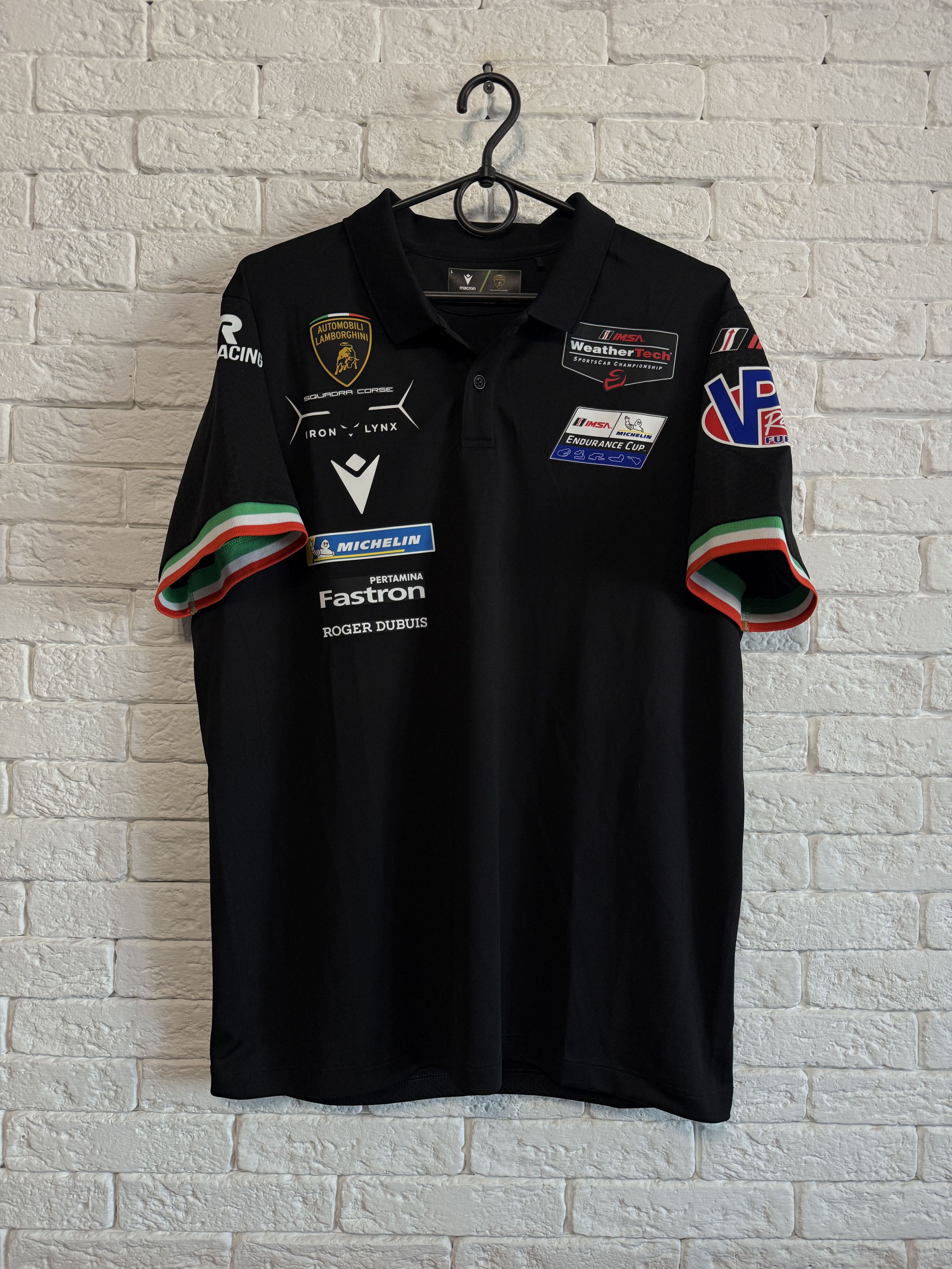 Lamborghini Racing Polo Macron Lamborgini SC 63 Sz L Size US L / EU 52-54 / 3 - 1 Thumbnail