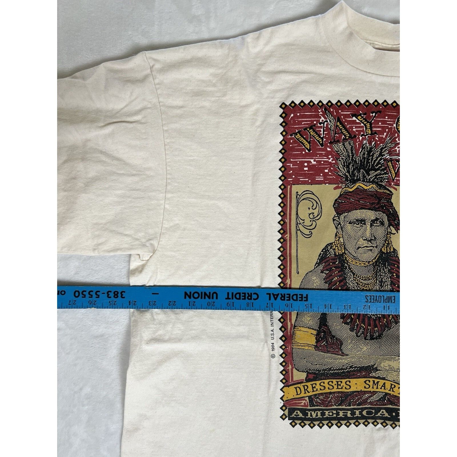 Vintage Vintage Way Out West American Brand T-Shirt WOW Native Ameri Size US XXL / EU 58 / 5 - 5 Thumbnail