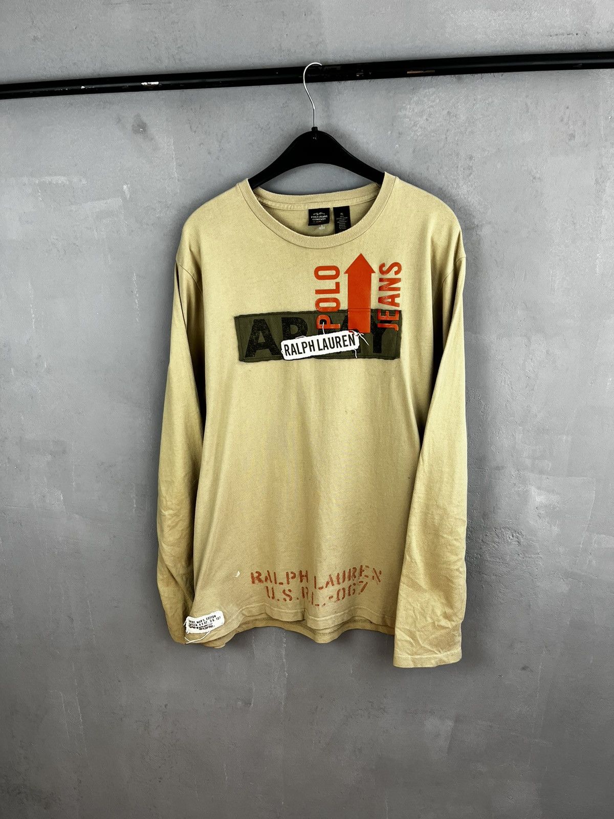 Polo Ralph Lauren × Ralph Lauren × Vintage Polo Ralph Lauren army long sleeve vintage Size US XL / EU 56 / 4 - 2 Thumbnail