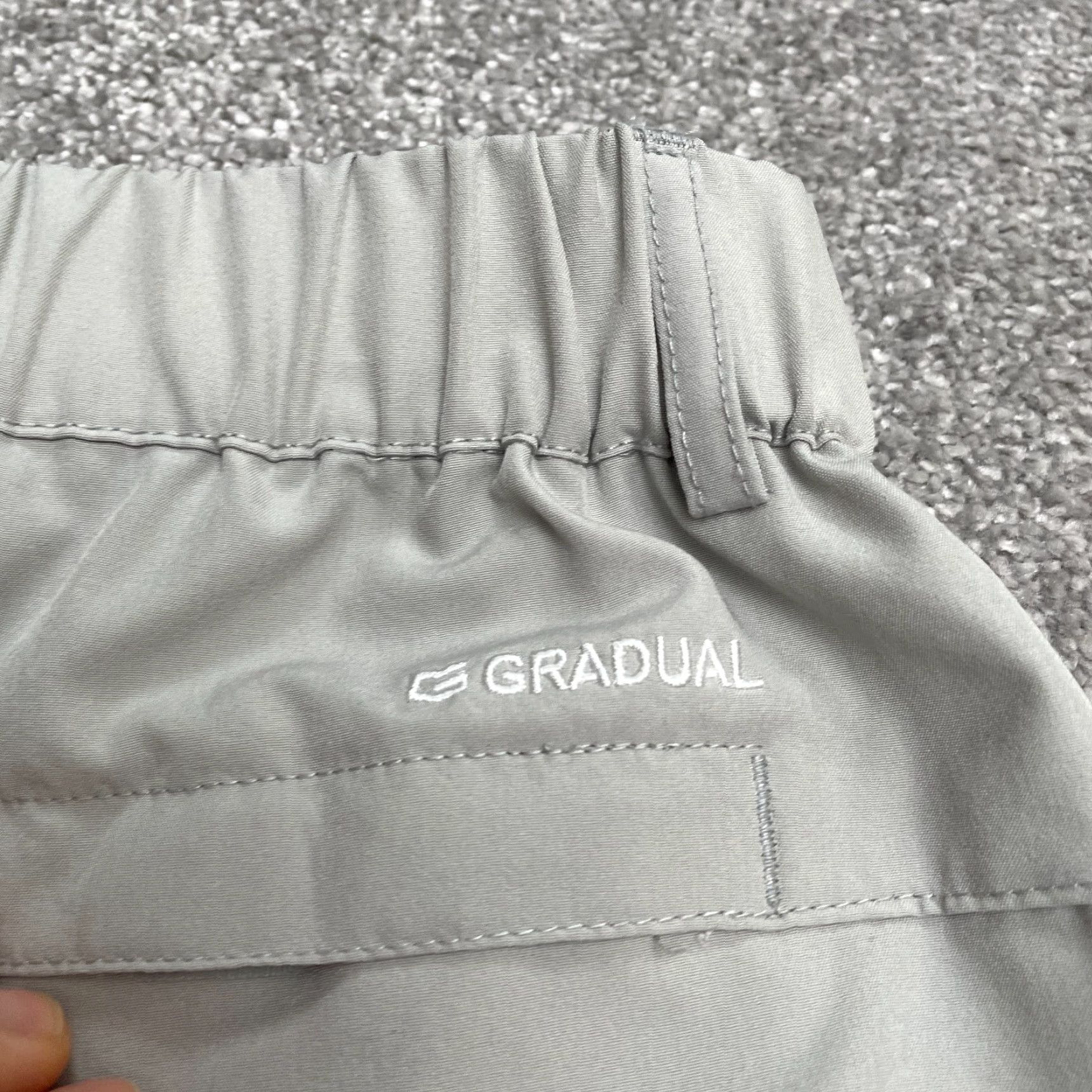 Vintage Gradual Long Sport Shorts Womens XL Gray Elastic Waist Pocket Active Outdoor Size 40" / US 18 - 3 Thumbnail