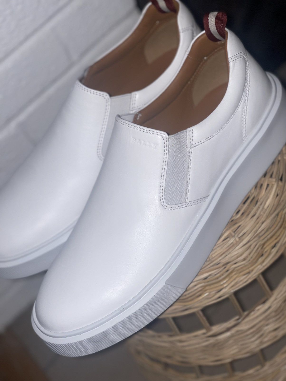 Bally Bally Charles Men's White Lamb Leather Sneakers Size US 11 / EU 44 - 3 Thumbnail