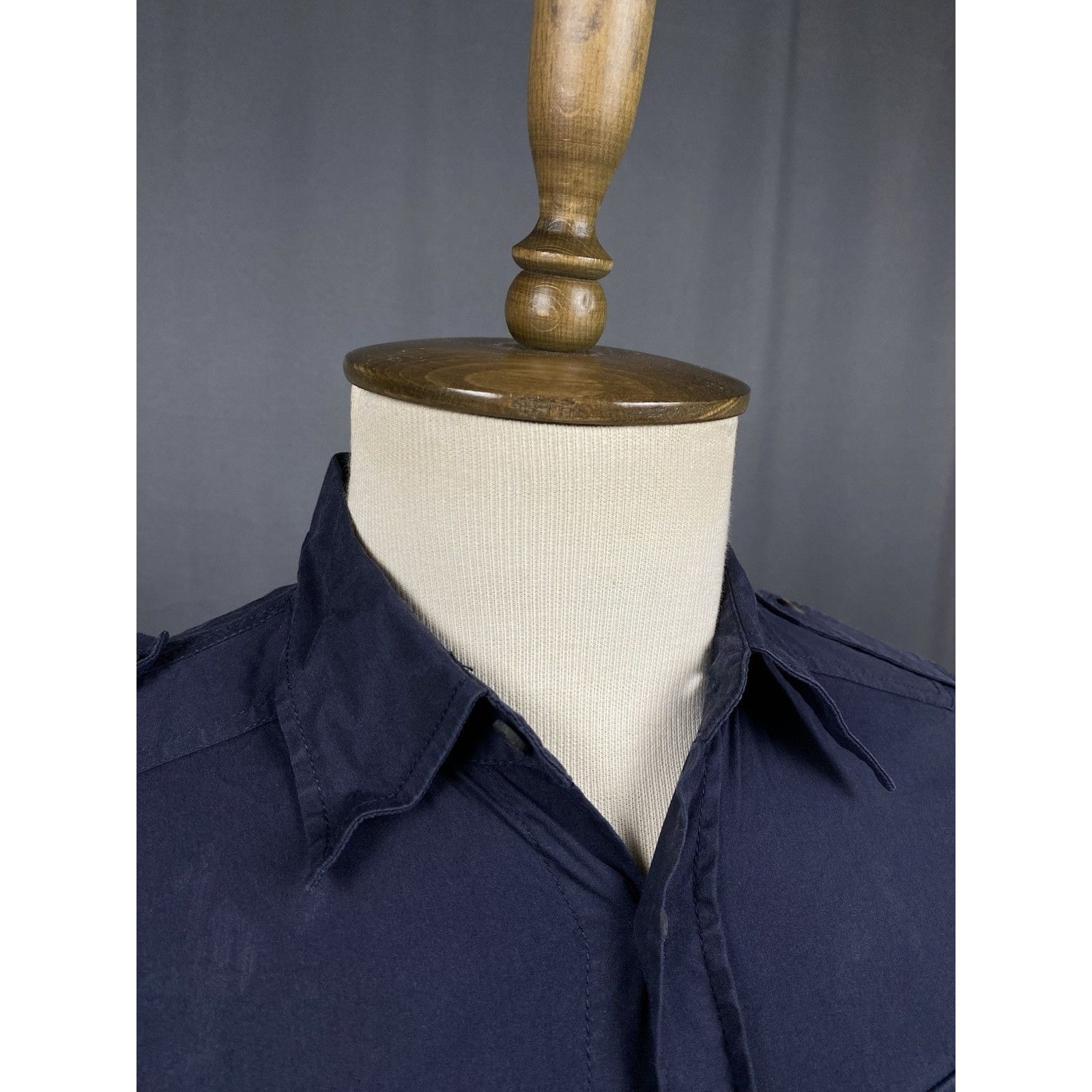 Prada Prada Red Tab Men's Blue Distressed Longsleeve Shirt Size 39 Size US S / EU 44-46 / 1 - 6 Thumbnail