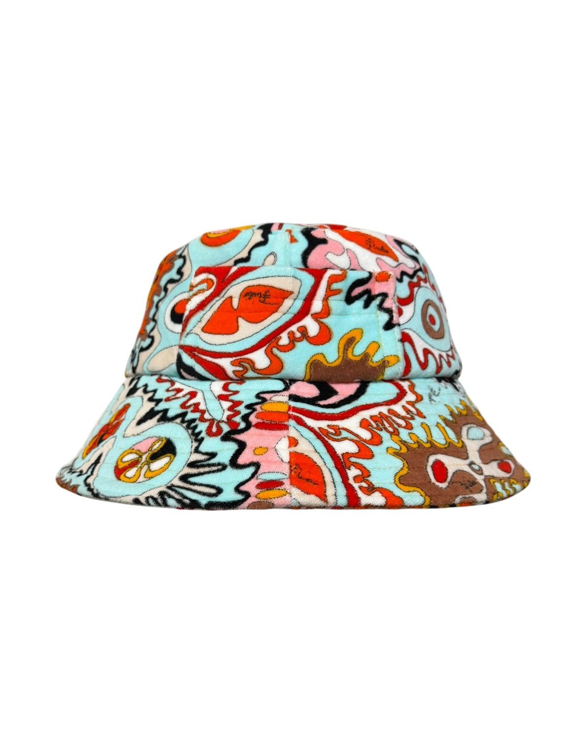 Emilio Pucci EMILIO PUCCI S/S 2005 Psychedelic Terry Cloth Bucket Hat Size ONE SIZE - 3 Thumbnail