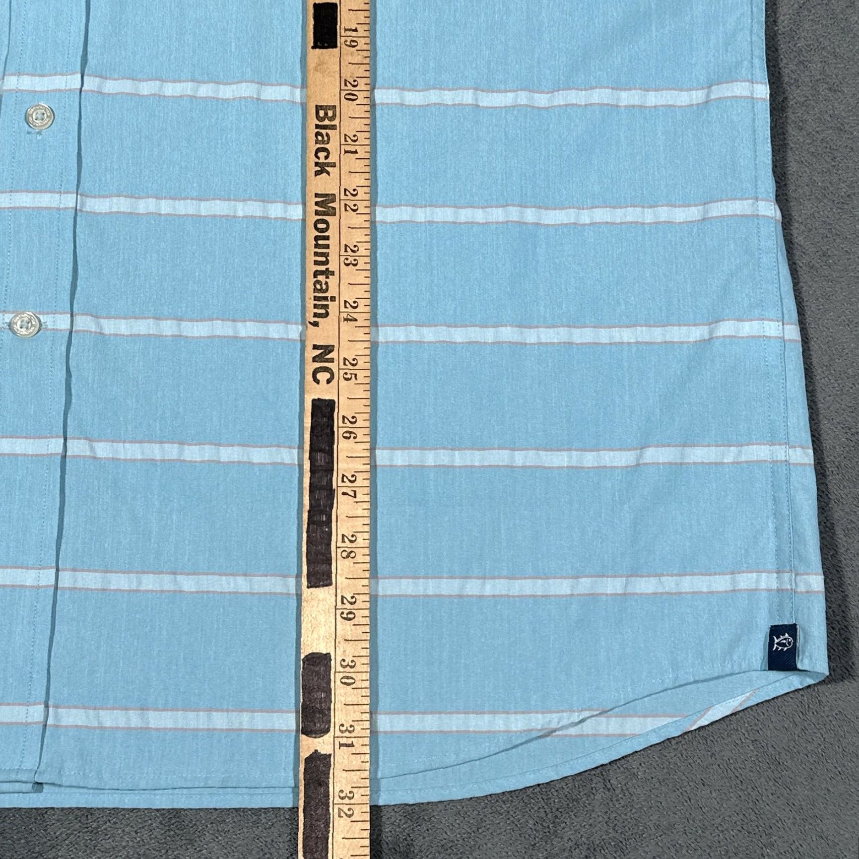 Southern Tide Southern Tide Shirt 2XL Blue Intercoastal Short Sleeve Button Down Striped Mens Size US XXL / EU 58 / 5 - 7 Thumbnail