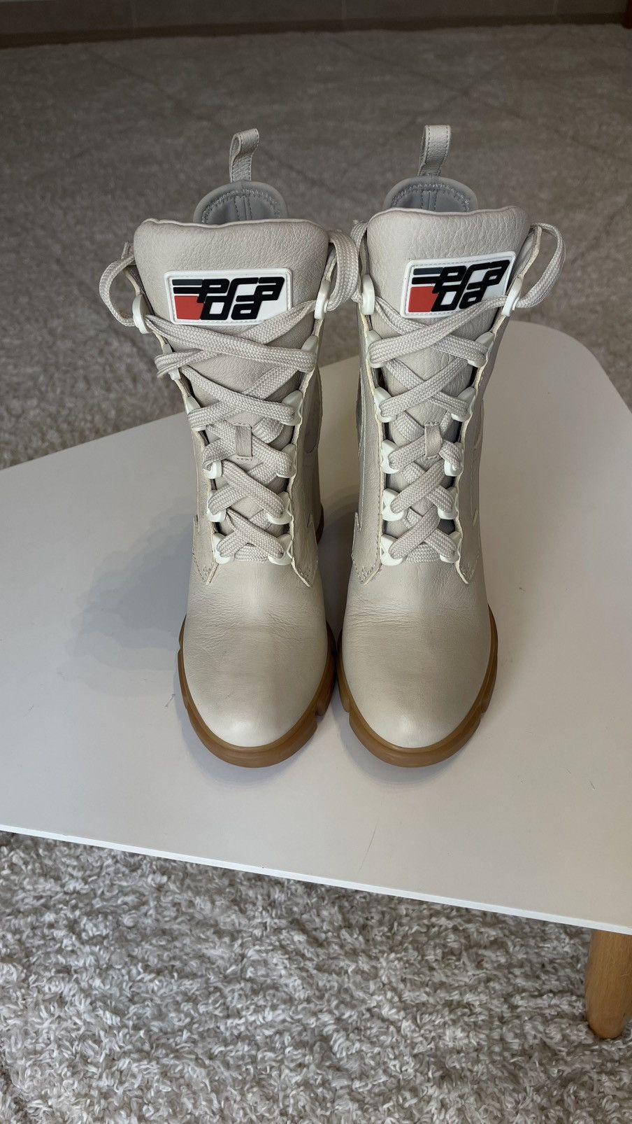 Prada Prada Milano Platform Leather Ankle Boots Size US 8 / IT 38 - 4 Thumbnail