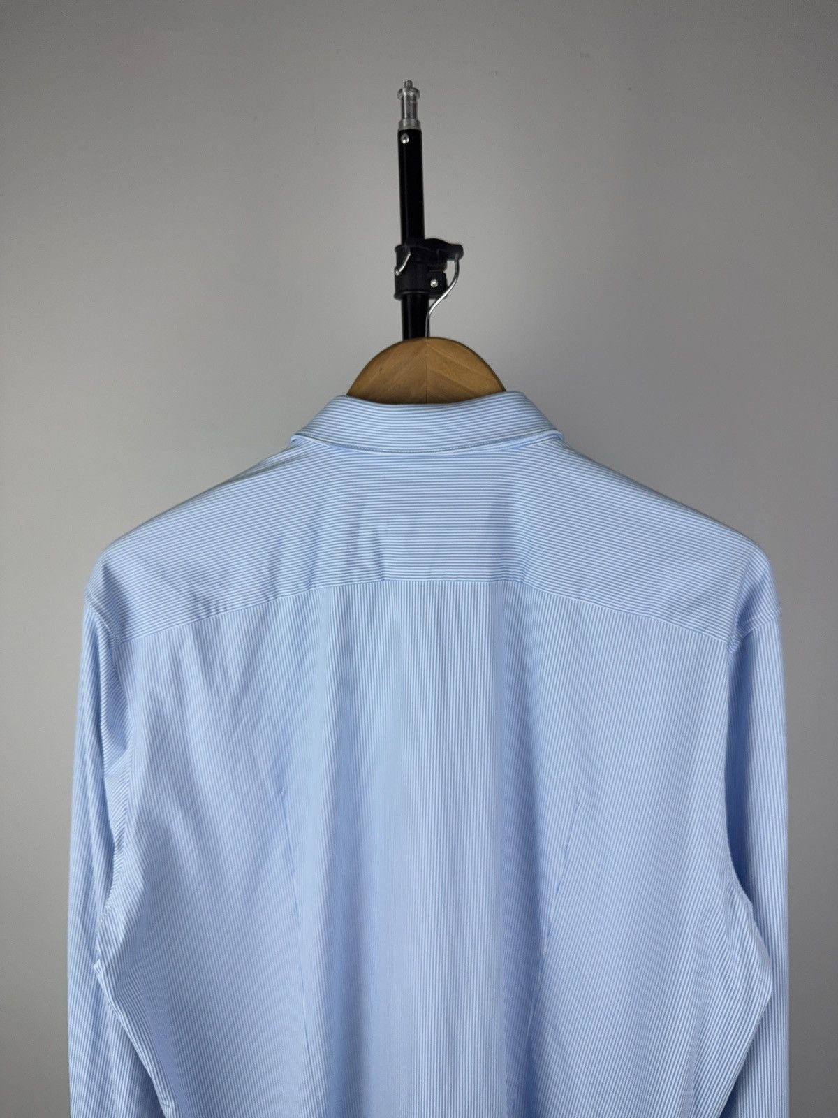 Hugo Boss Luxury Designer BOSS Slim Fit Blue Stripe Performance Shirt Size US XL / EU 56 / 4 - 8 Thumbnail