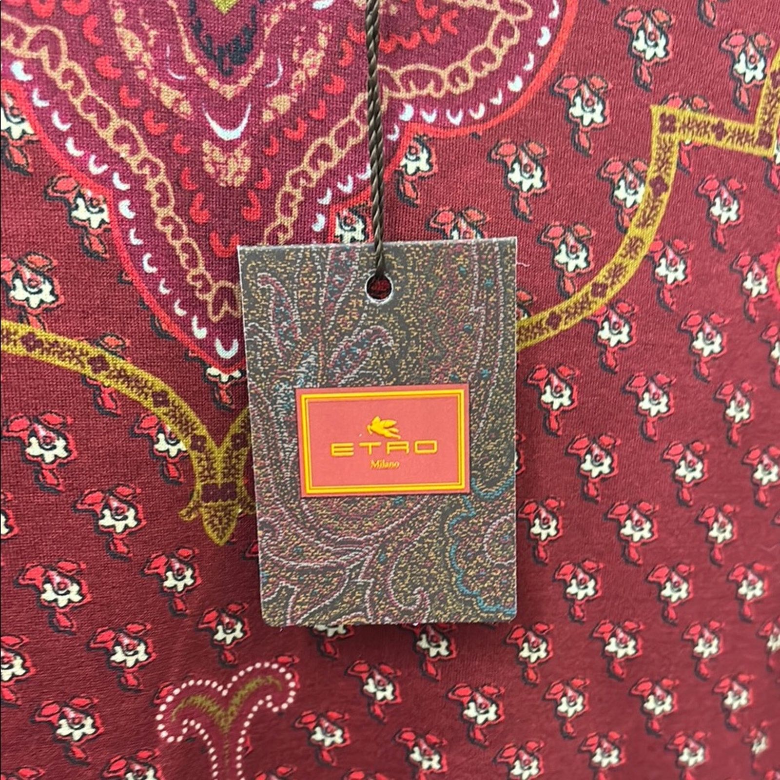 Etro NWT Etro Red and Yellow Short Sleeve Tee Intricate Pattern M Size US M / EU 48-50 / 2 - 2 Thumbnail