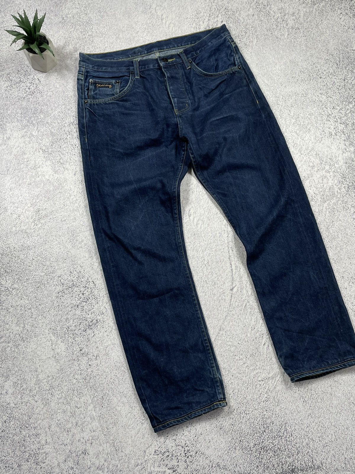 Japanese Brand × Vintage Vintage Money Logo Seldvedge Denim Jeans Size US 32 / EU 48 - 7 Thumbnail