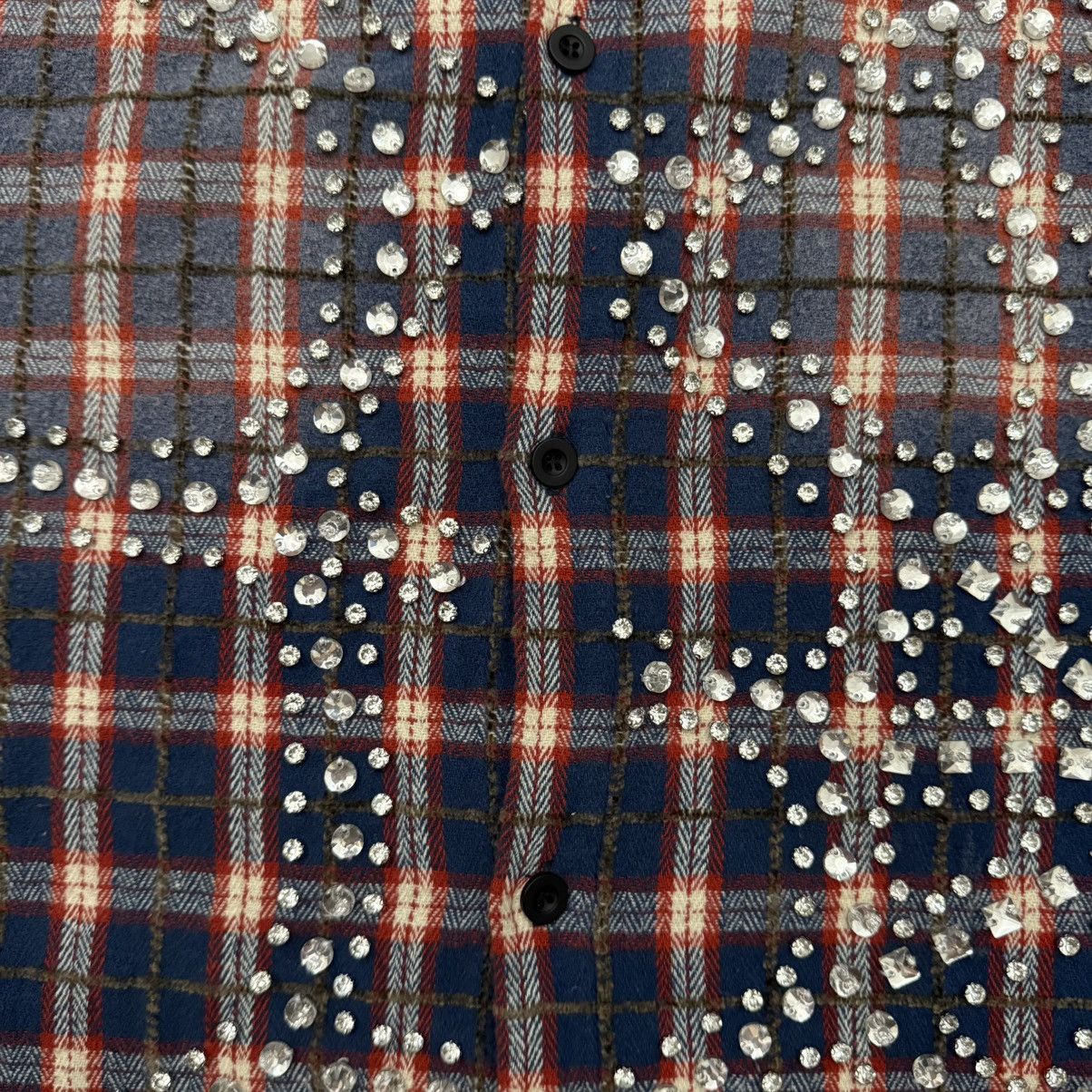 Vale Vale Forever Valley Dreams Rhinestone Flannel USA Size US XL / EU 56 / 4 - 5 Thumbnail