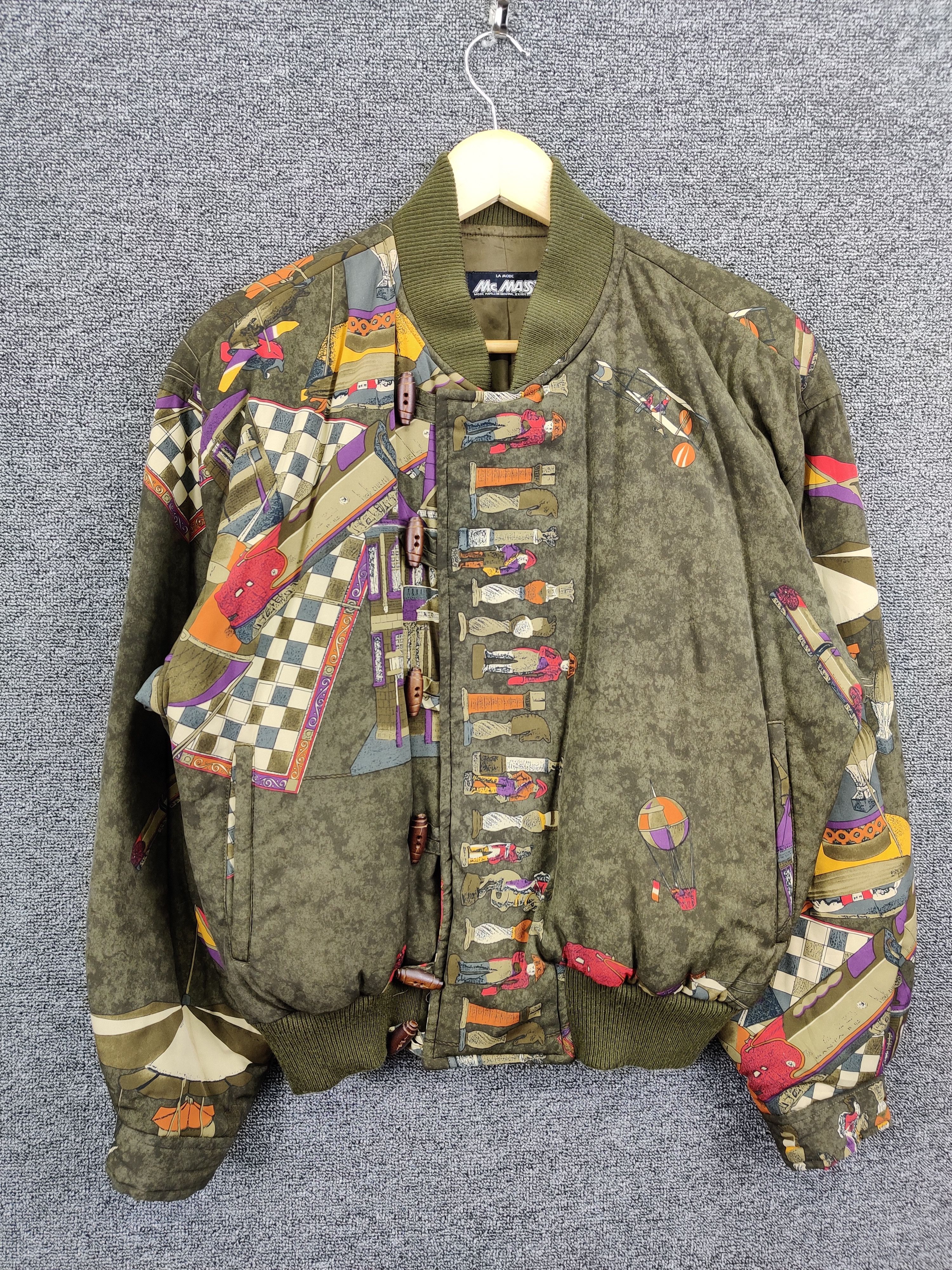 Japanese Brand Mc Massi Abstract Luxury Style Bomber Jacket Size US M / EU 48-50 / 2 - 1 Thumbnail