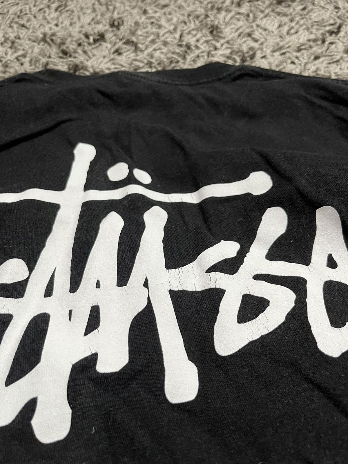Stussy Stussy World Tour / Basic Tee Oversized - Black/White Size US L / EU 52-54 / 3 - 2 Thumbnail