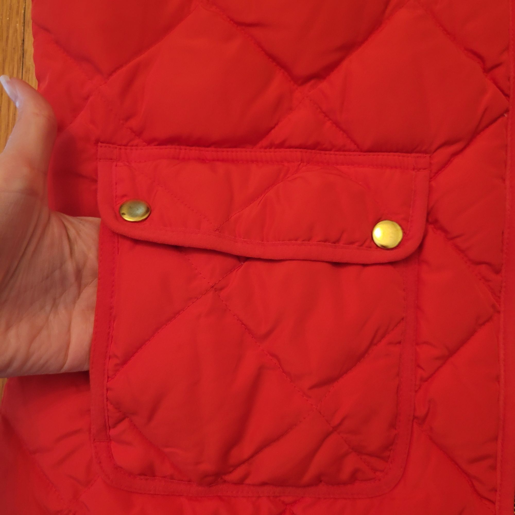 Woolrich Woolen Mills Woolrich L Poppy Red Quilted Puffer Down Vest Winter Layerin Size L / US 10 / IT 46 - 6 Thumbnail