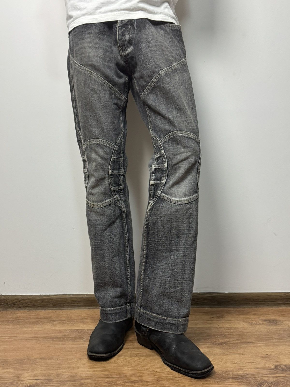 Japanese Brand Japanese Style Panelled Vintage Denim Jeans Avant Garde Size US 33 - 20 Thumbnail