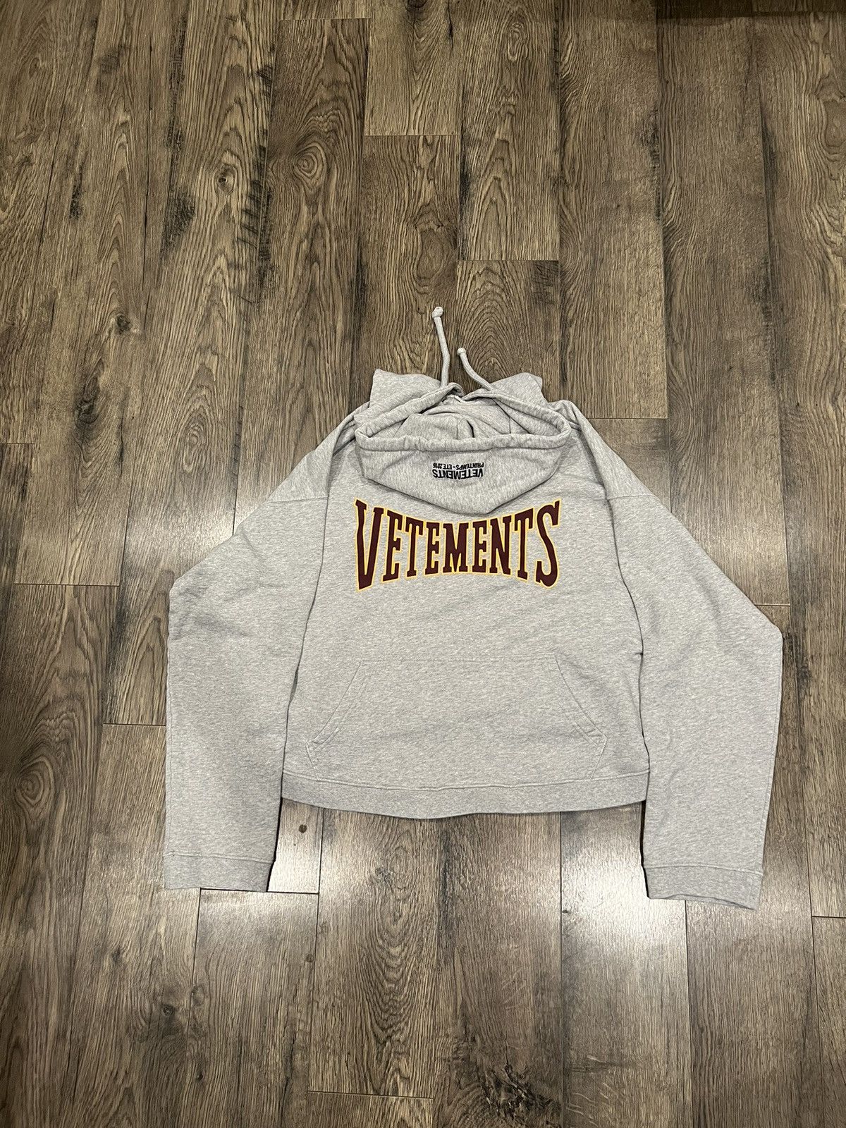 Image of Vetements Ss16 Reversible Hoodie Gray in Grey, Men's (Size Small)