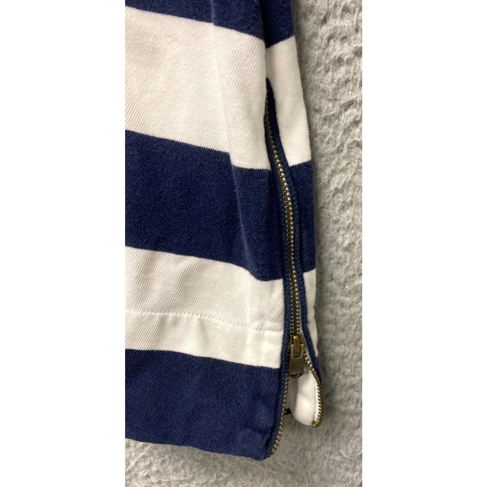 J.Crew J.CREW Dress Womens Small Navy White Stripe Tee Shirt Cotton Knit /106-20 Size S / US 4 / IT 40 - 5 Thumbnail