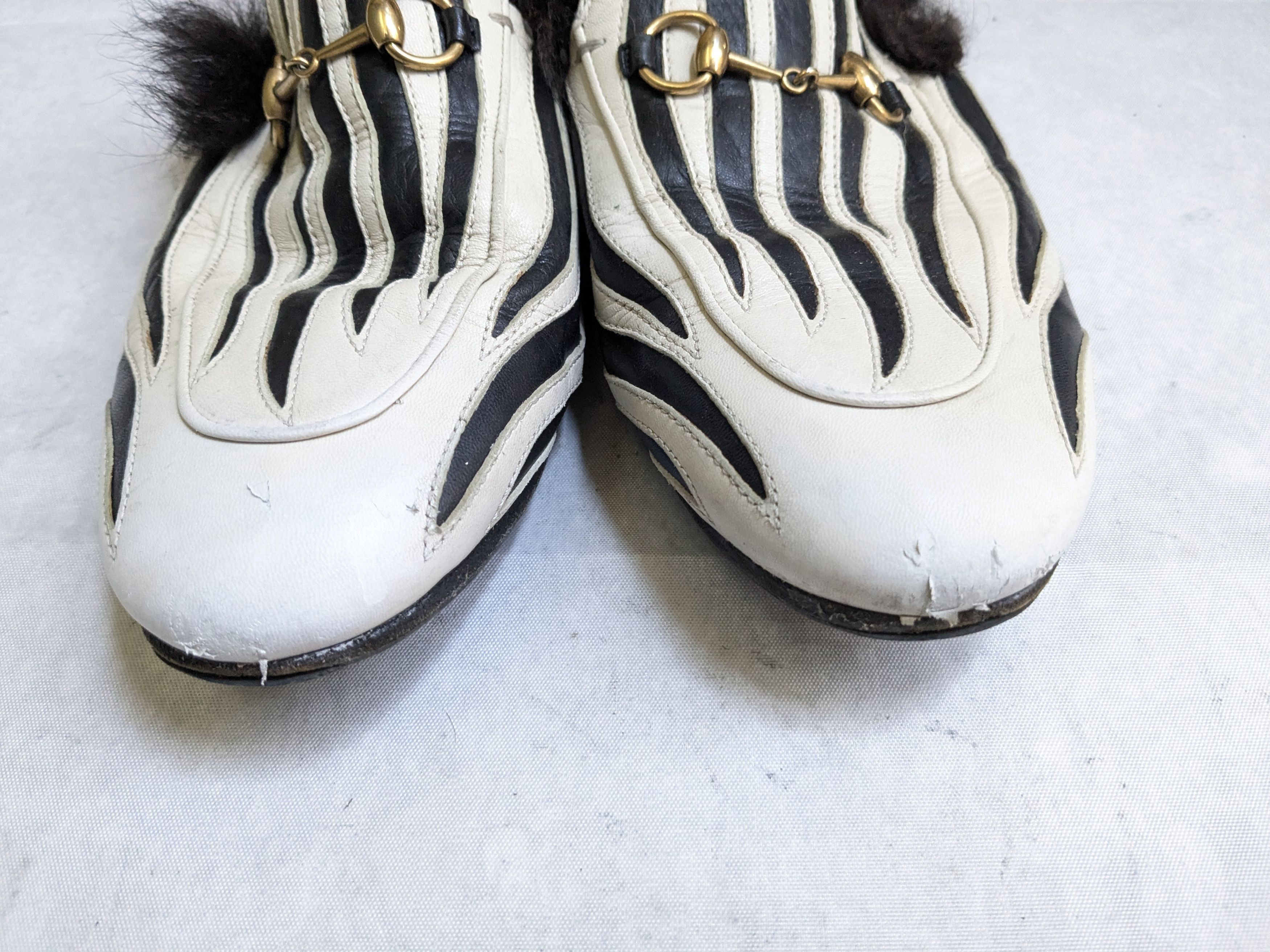 Gucci Gucci Horsebit Loafers White Black Leather 7 40 Princetown Size US 7 / EU 40 - 4 Thumbnail