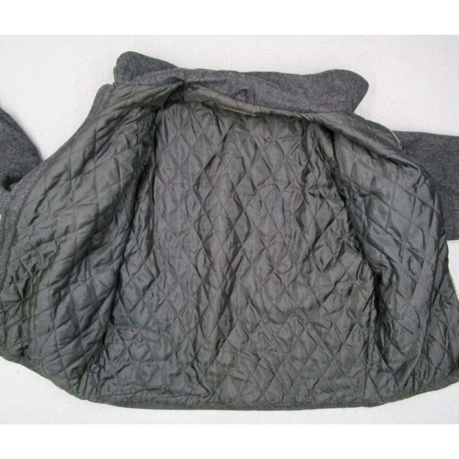 Abercrombie & Fitch VINTAGE Abercrombie & Fitch Mens Small Gray Wool Bomber Jacket Full Zip Quilted Lining Size US S / EU 44-46 / 1 - 4 Thumbnail