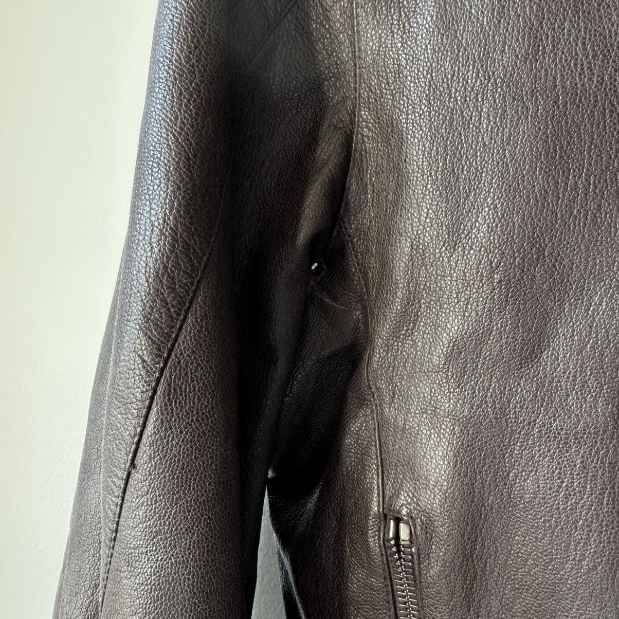 Prada Prada Linea Rossa SS2001 Brown Café Racer Leather Jacket Size US M / EU 48-50 / 2 - 15 Thumbnail