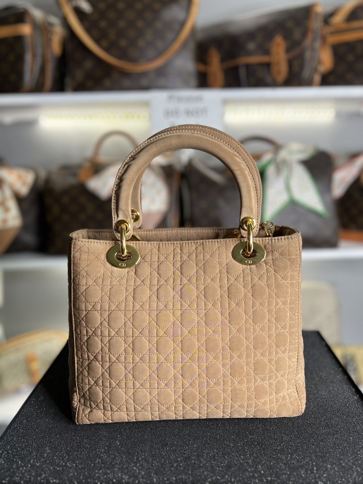 Christian Dior Monsieur Christian Dior Medium Cannage Lady Dior Bag Size ONE SIZE - 6 Thumbnail
