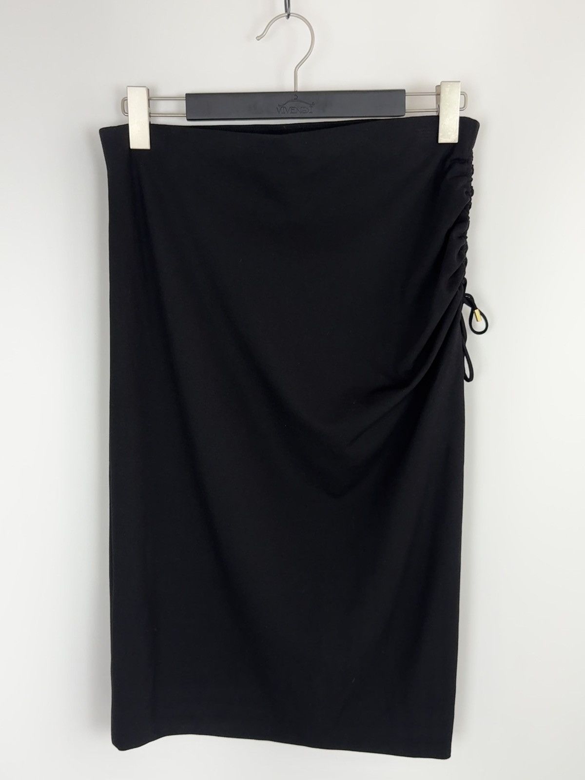 Escada Escada Black Jersey Ruched Side Detail Maxi Skirt 42 Size 30" / US 8 / IT 44 - 7 Thumbnail