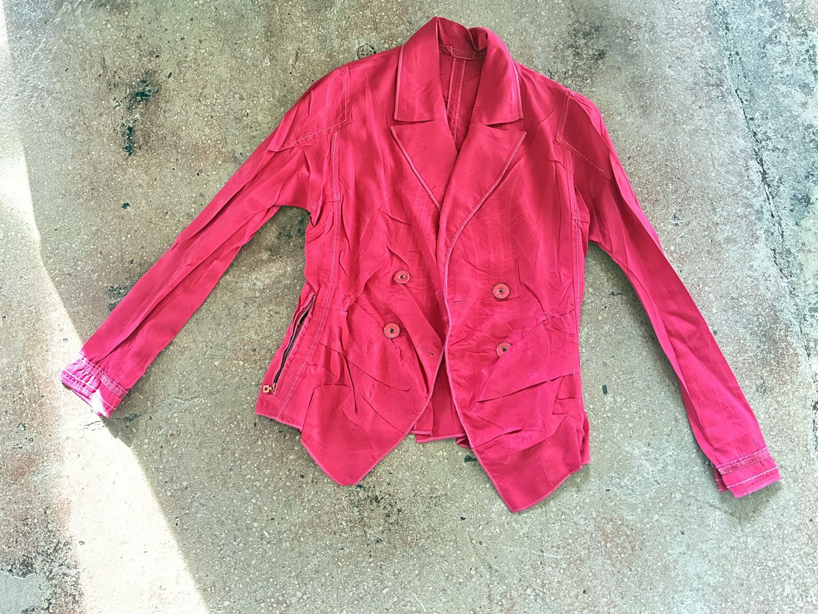 Marithe + Francois Girbaud Marithe Francois Girbaud cropped pink blazer jacket Size S / US 4 / IT 40 - 2 Thumbnail