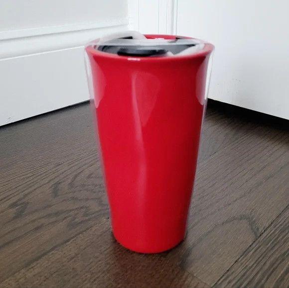 Other Rae Dunn Red White and Booze Ceramic Travel Mug NIB Size ONE SIZE - 3 Thumbnail