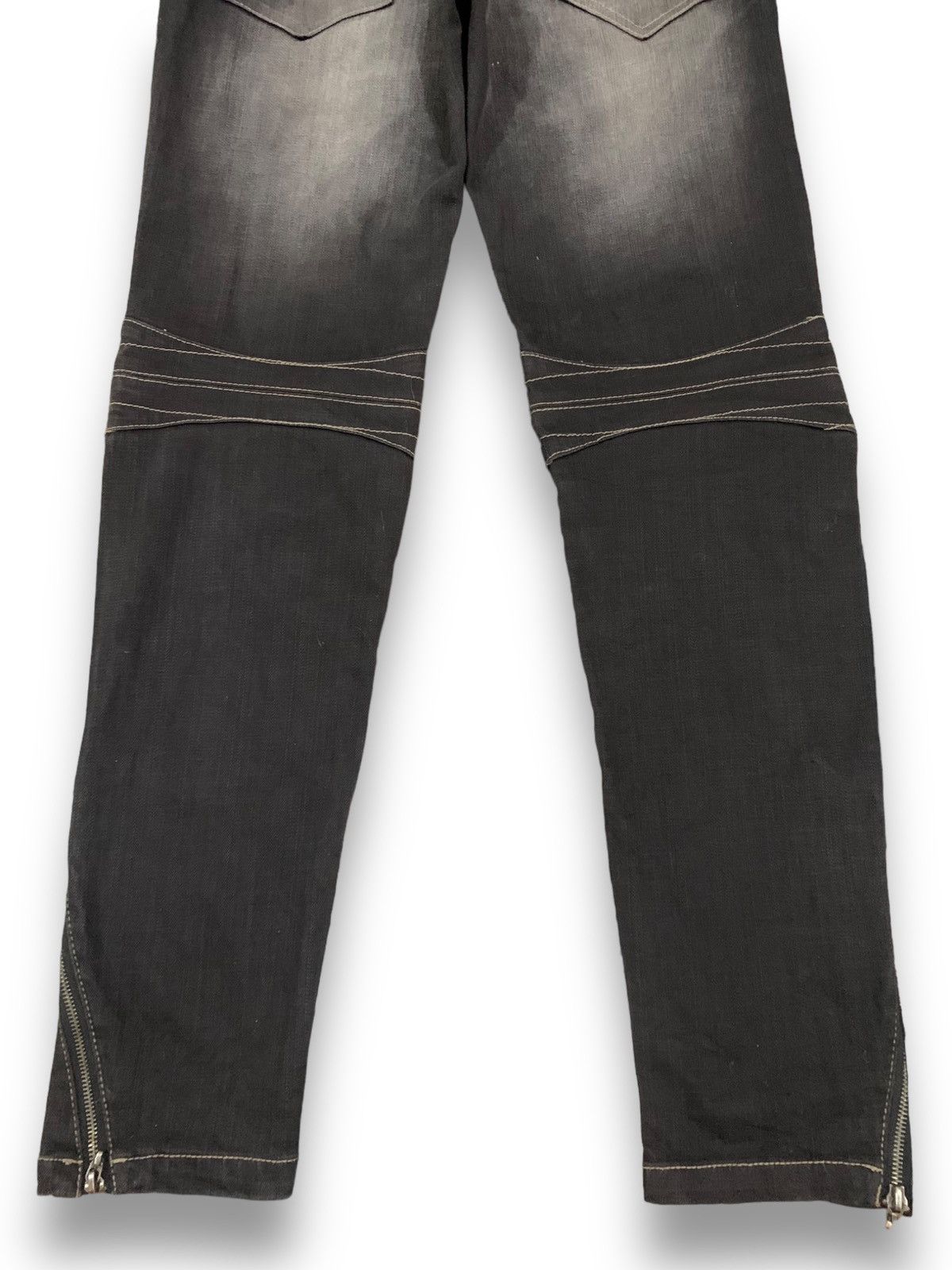 Balmain PPFM Double Knee Distressed Punk Biker Jeans like Balmain Size US 33 - 17 Thumbnail