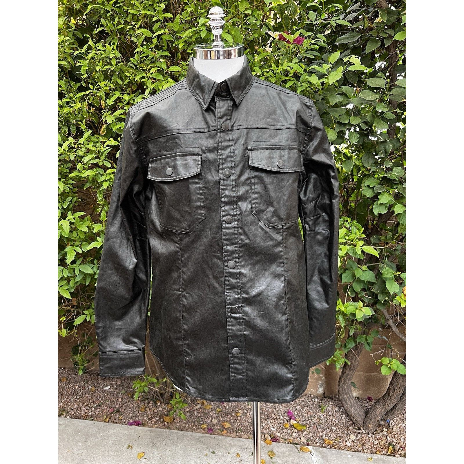 Harley Davidson Harley Davidson (L) Mens Black Shirt Jacket Faux Leather Size US L / EU 52-54 / 3 - 2 Thumbnail