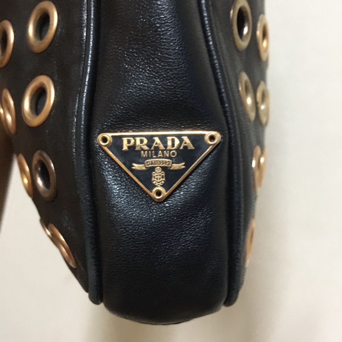 Prada Rare Prada with stud punk style leather bag Size ONE SIZE - 2 Thumbnail