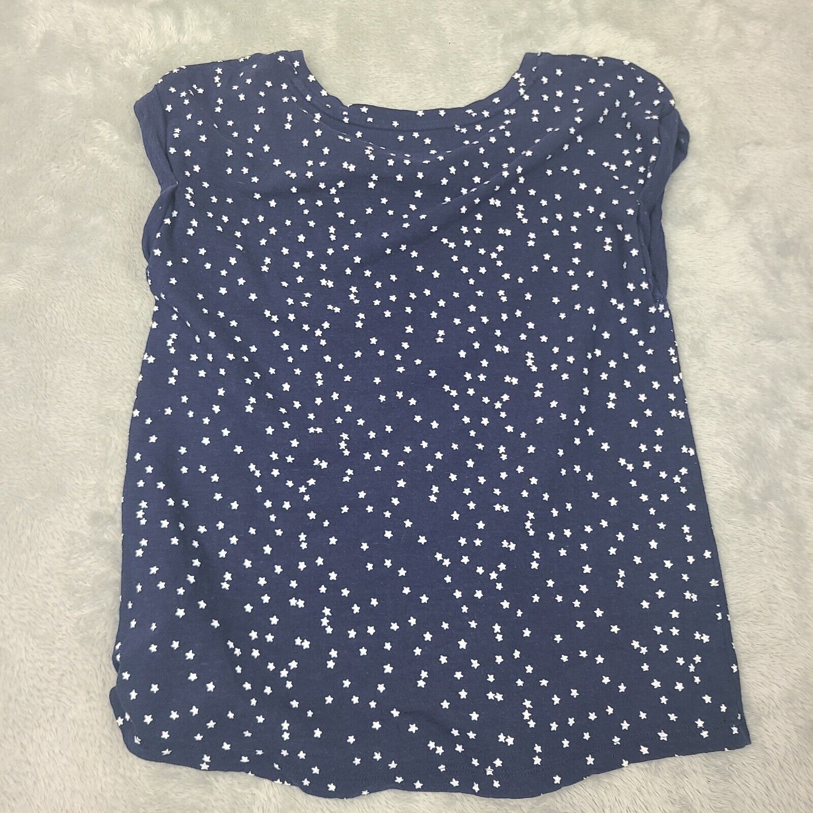 Talbots Talbots Linen BLend Womens Petite Short Sleeve Blue Cuffed S Size ONE SIZE - 4 Thumbnail