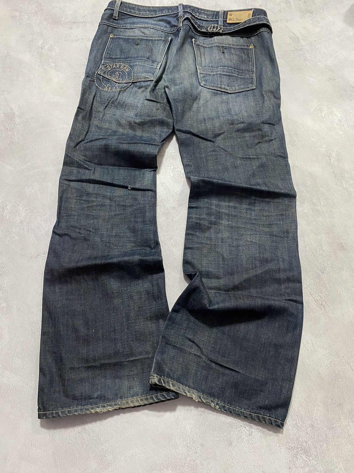 G-Star Vintage G-Star Denim Pants Jeans Double Knee Faded 3301 Size US 31 - 9 Thumbnail