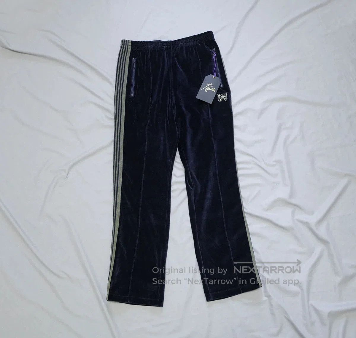 Needles needles narrow track velvet pants with stripes. Size US 38 / EU 54 - 2 Thumbnail
